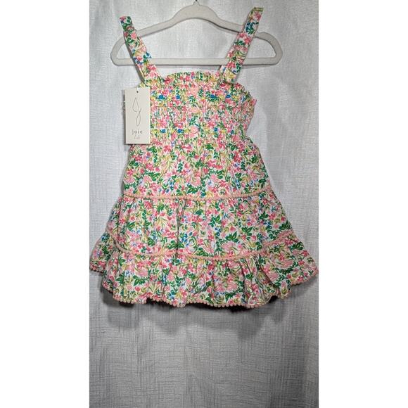 J By Joie Girls Ditsy Floral Smocked Sundress Sz 12 Months Tiered Dress NWT - Picture 2 of 5